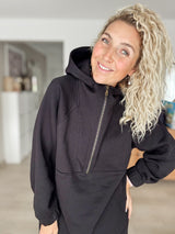 URBAN|HOODIEKLEID|schwarz