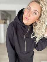 URBAN|HOODIEKLEID|schwarz