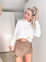 SKORTY | VELOURS | TAUPE