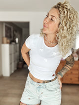 SUE|SHIRT|Schleife|weiß