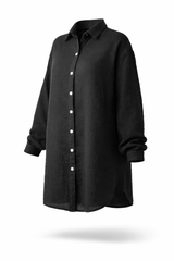 NIA | Hemdbluse | Musselin| schwarz