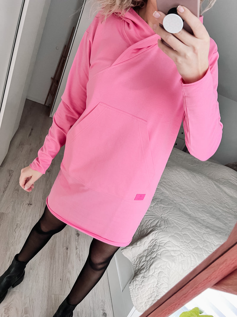 LENI | MIDI| Hoodiekleid | hellpink