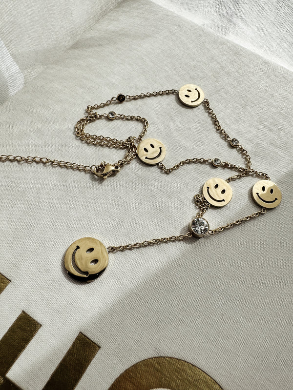 SMILEY| ZIRKONKETTE|Gold