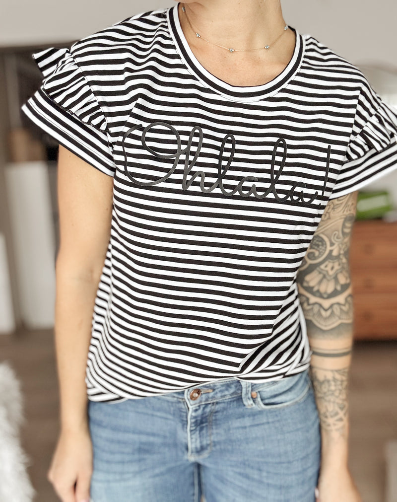 SHIRT|OHLALA|STRIPESBLACK