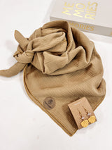 IDA | HALSTUCH | MUSSELIN| Gold-Sprenkel